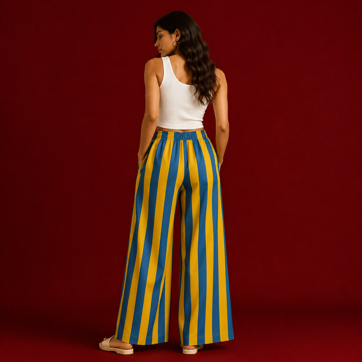 Lemon Bloom Ribbed Tank Top