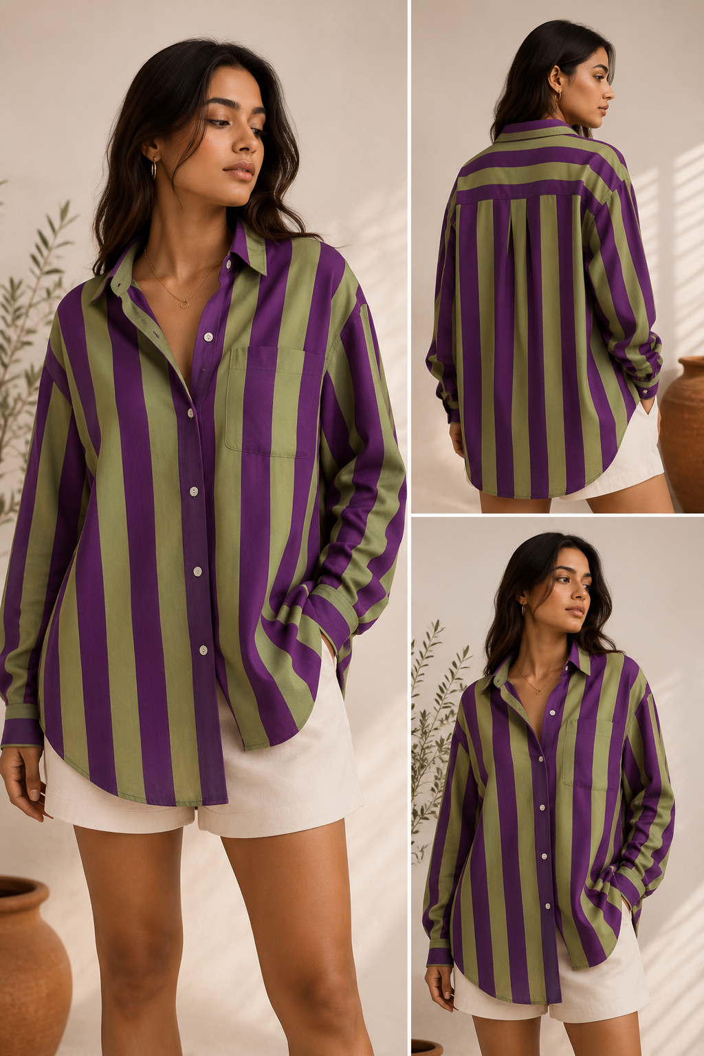 The Olive Noir Stripe Shirt