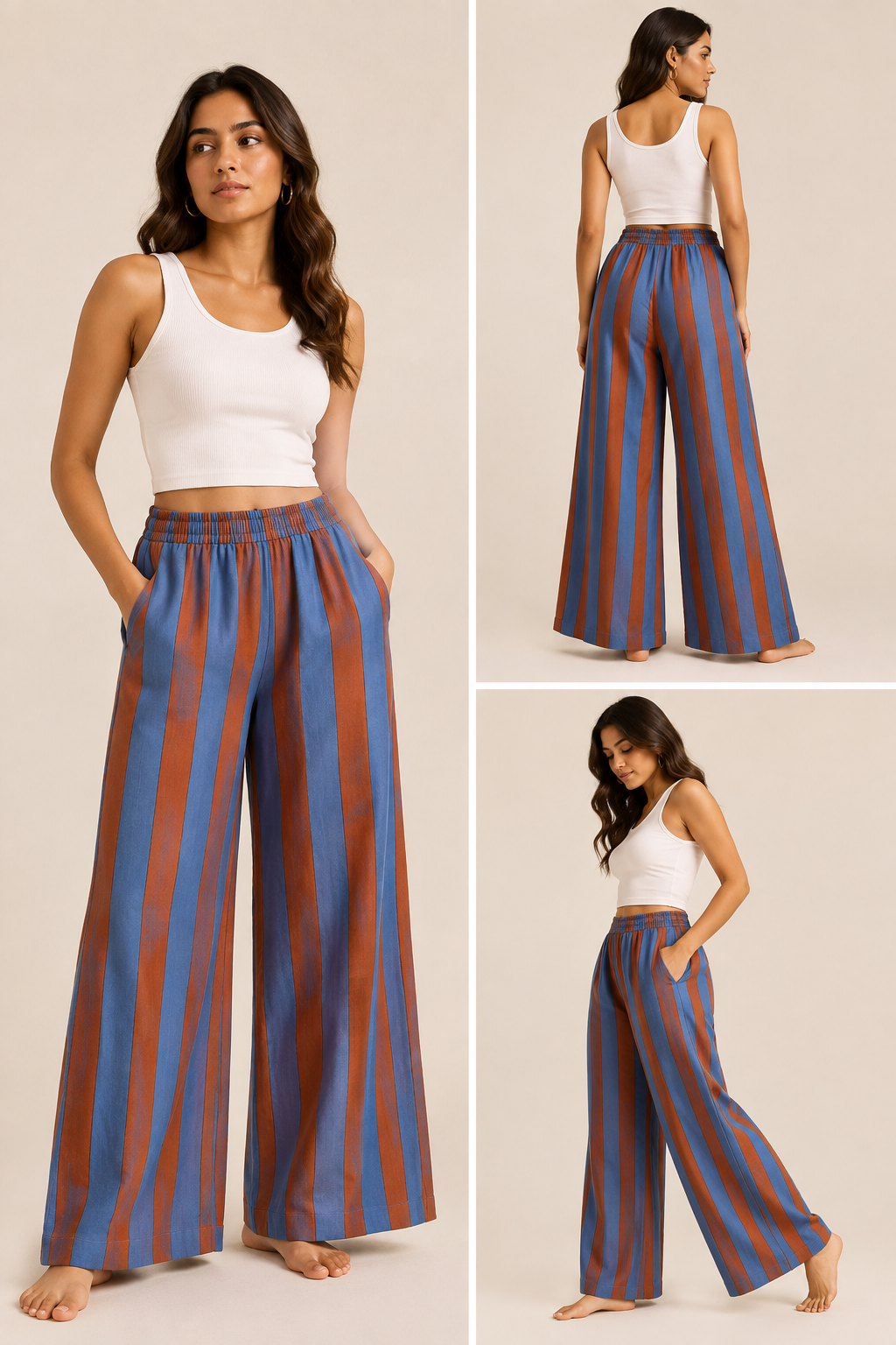 The Rust Blue Stripes Pants