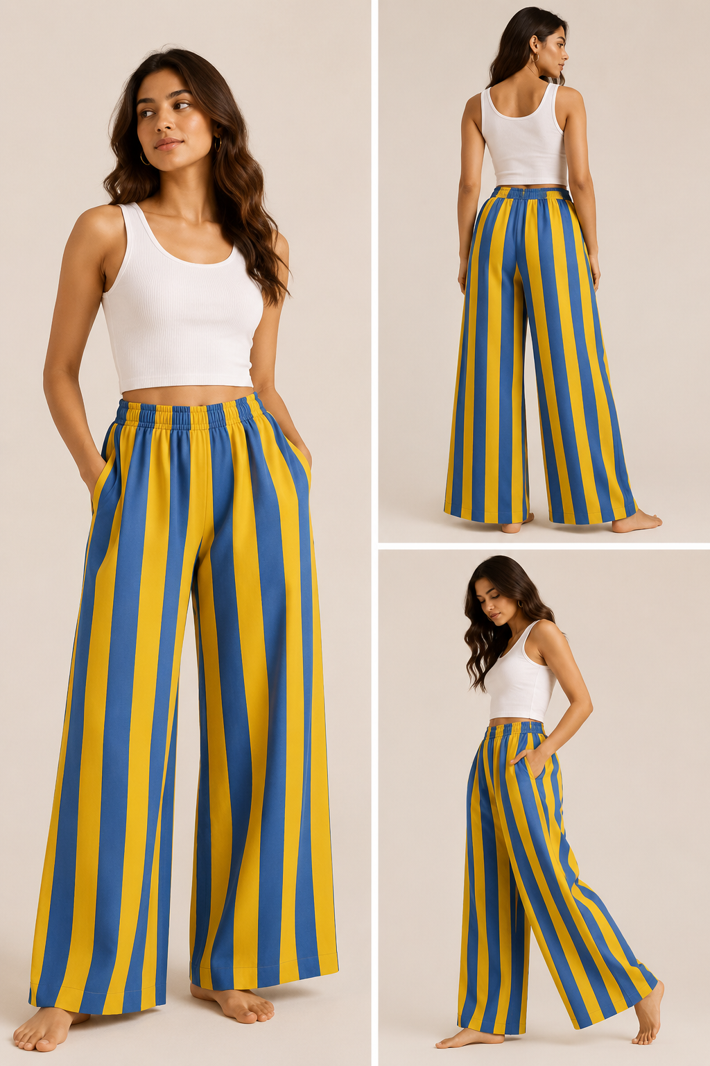 The Cobalt Sun Stripe Pants